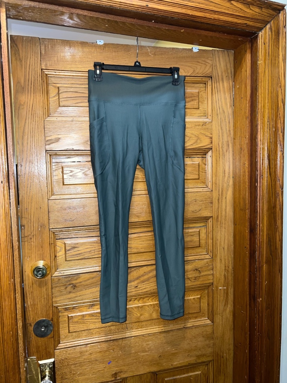 Old Navy Olive Green Ribbed High-Waist Leggings